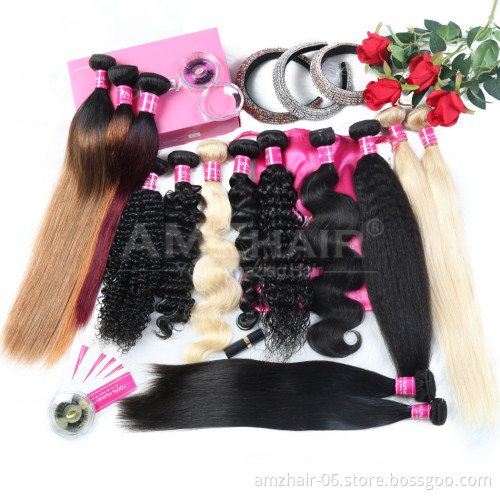 Wholesale 10A Unprocessed Indian Human Cuticle Aligned Virgin Hair Weave Extension Body Wave Raw Hair Thick Bundles Double Drawn
